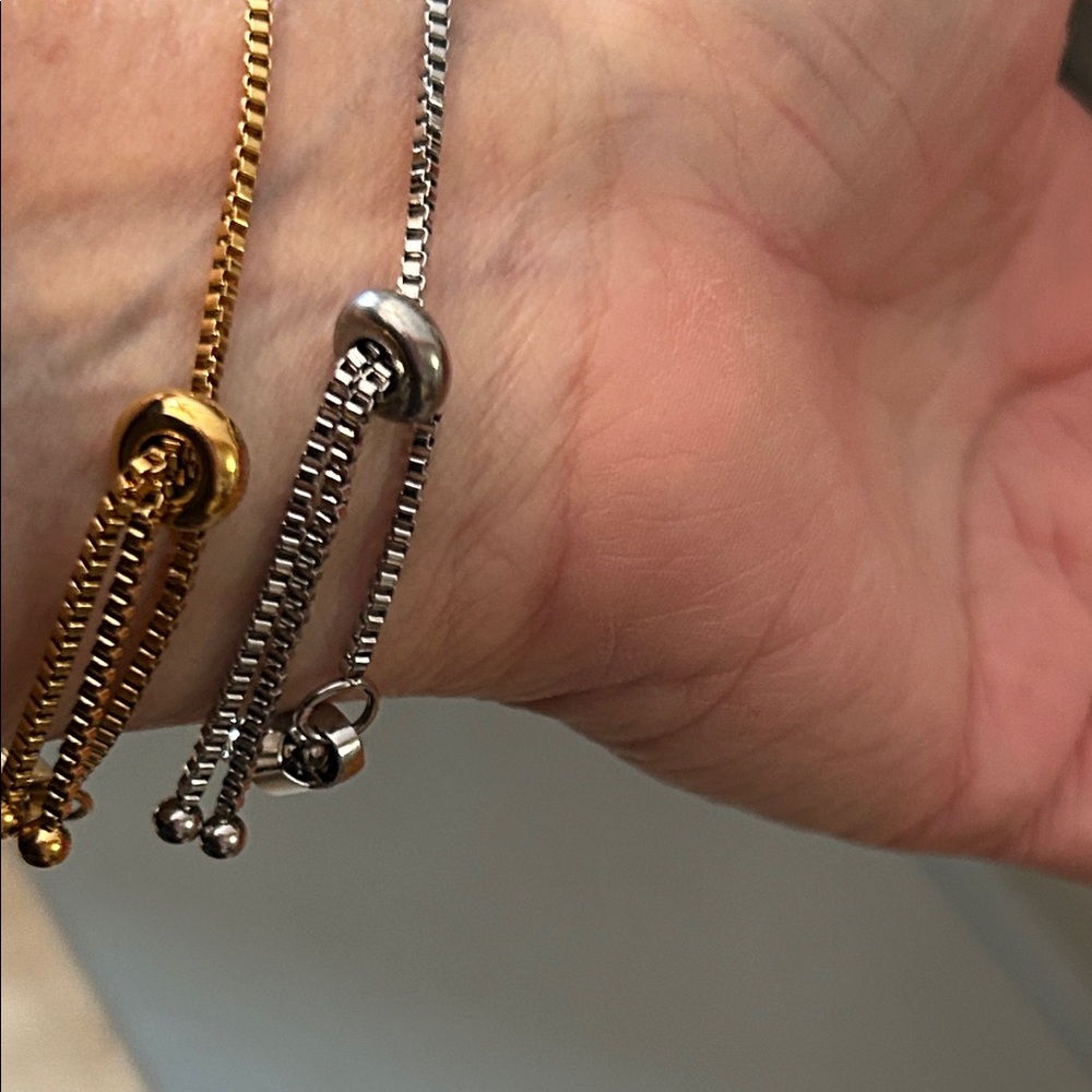Elegant Stainless Steel Adjustable Bracelet’s. Gold & Silver - Picture 7 of 7